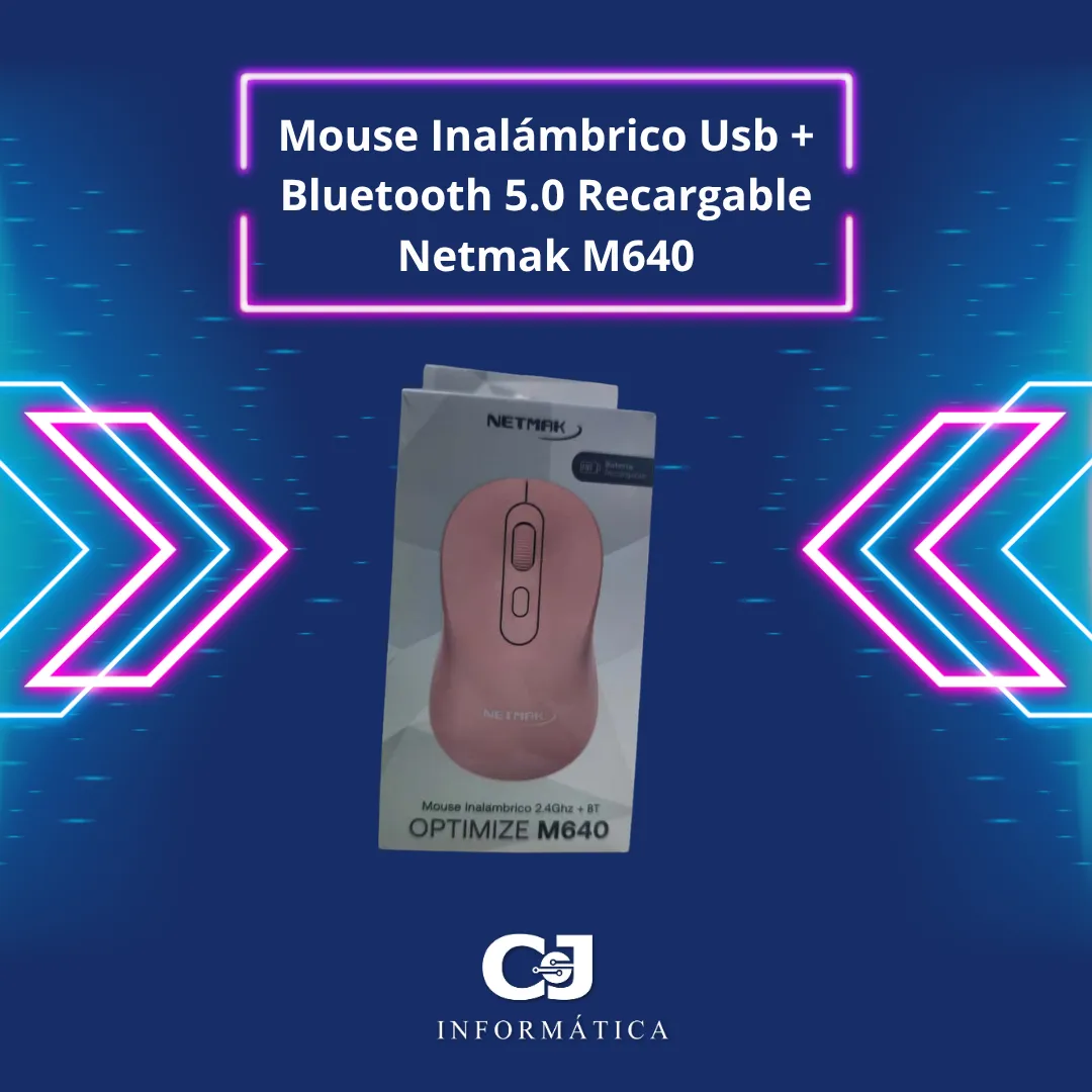 Mouse Inalámbrico Netmak M640 Recargable