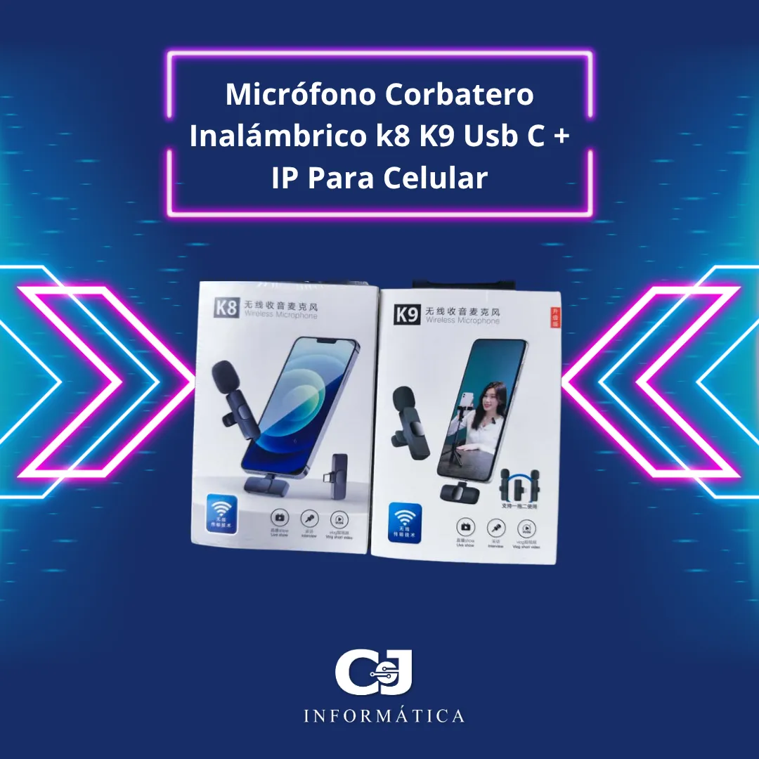 Micrófono Corbatero Inalámbrico K9 USB-C