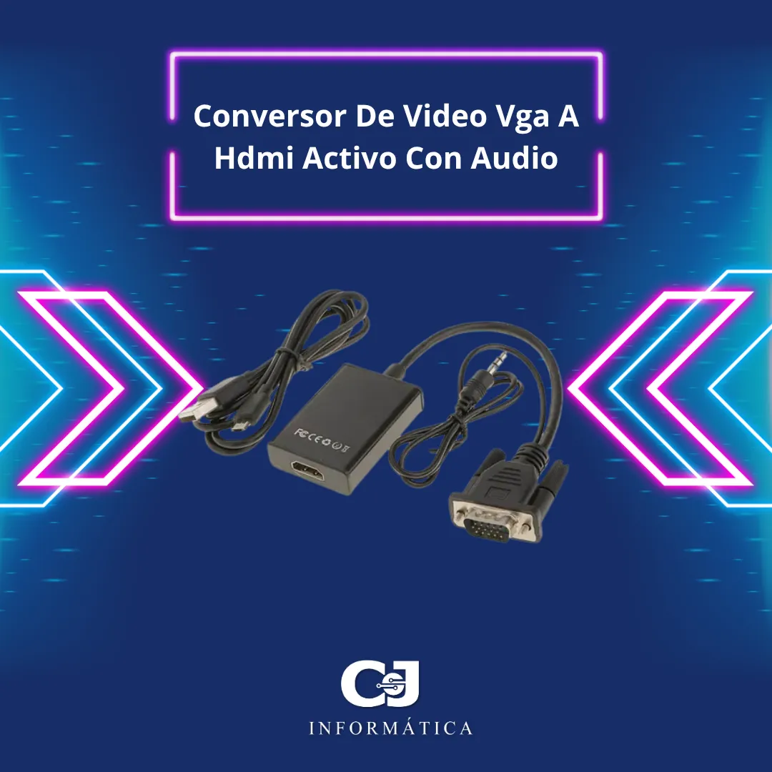 Conversor de video vga a hdmi activo con audio